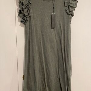 T Tahari Olive Green Dress